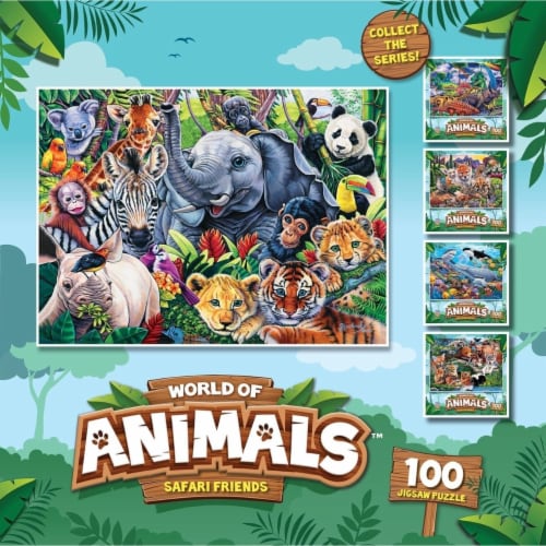 MasterPieces® World of Animals™ Safari Friends Kids Jigsaw Puzzle Perspective: top