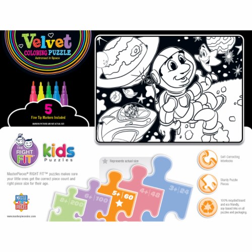 MasterPieces 60 Piece Jigsaw Puzzle for Kids – Space Astronauts – 14 x19 Perspective: top