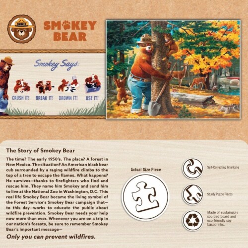 Masterpieces Smokey Bear 100 Piece Jigsaw Puzzle 19X14