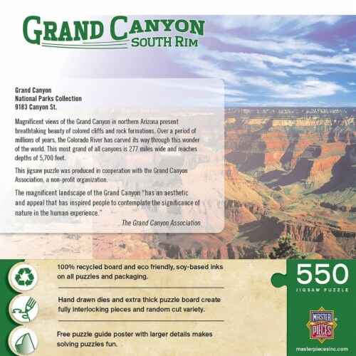 Grand Canyon South Rim 550 Piece Jigsaw Puzzle Perspective: top