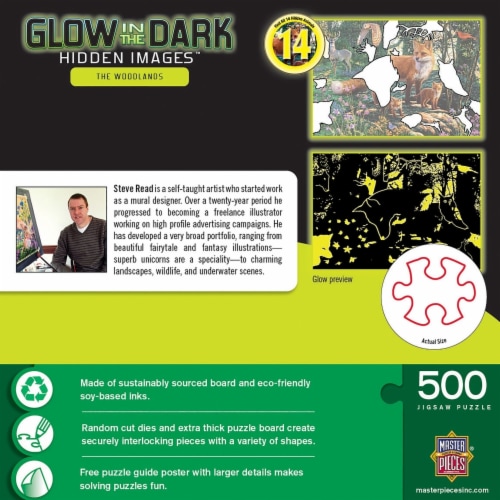 MasterPieces® The Woodlands Glow in The Dark Puzzle Perspective: top
