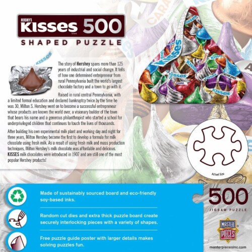 Masterpieces Hershey's Kisses 500 Piece Shaped Jigsaw Puzzle 23 X 21 ...