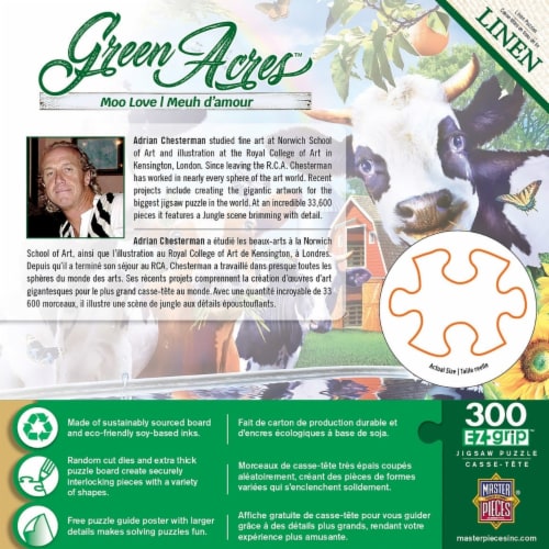 MasterPieces® Green Acres Moo Love EZ Grip™ Puzzle Perspective: top