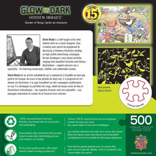 MasterPieces® Glow in the Dark Hidden Images™ Garden of Song Puzzle Perspective: top
