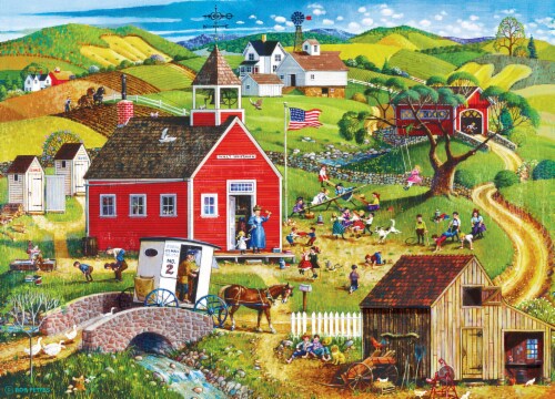 MasterPieces® Americana™ School Days Puzzle Perspective: top