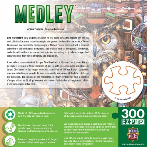 MasterPieces® Medley Animal Totems EZ Grip Large Jigsaw Puzzle Perspective: top