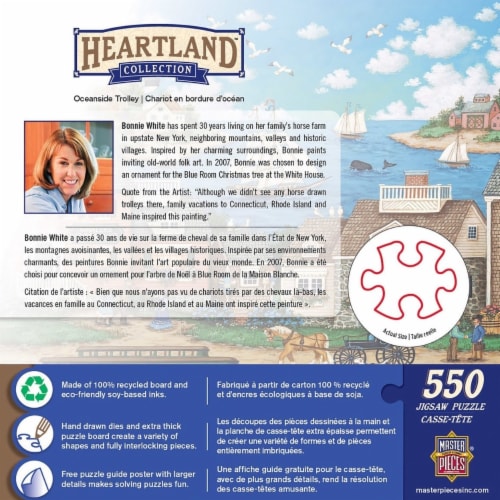 MasterPieces® Heartland Collection™ Oceanside Trolley Jigsaw Puzzle Perspective: top