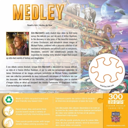 MasterPieces® Medley™ Noah's Ark EZ Grip™ Jigsaw Puzzle Perspective: top