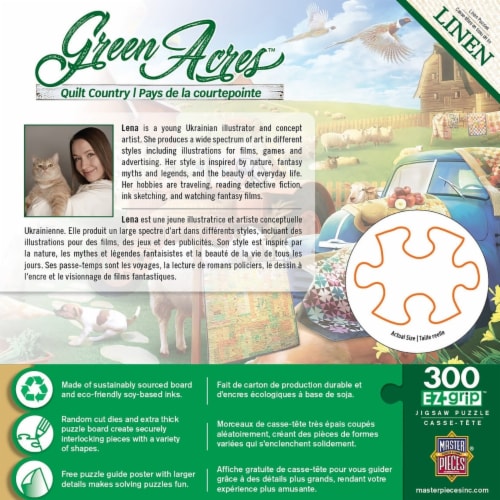 MasterPieces® Green Acres™ Quilt Country EZ Grip™ Puzzle Perspective: top
