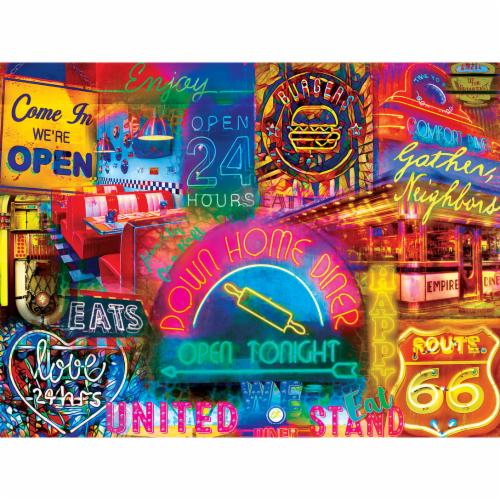 MasterPieces® Good Eats™ Late Night Grub Jigsaw Puzzle Perspective: top