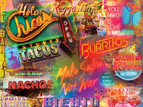 MasterPieces® Good Eats™ En El Barrio Puzzle Perspective: top