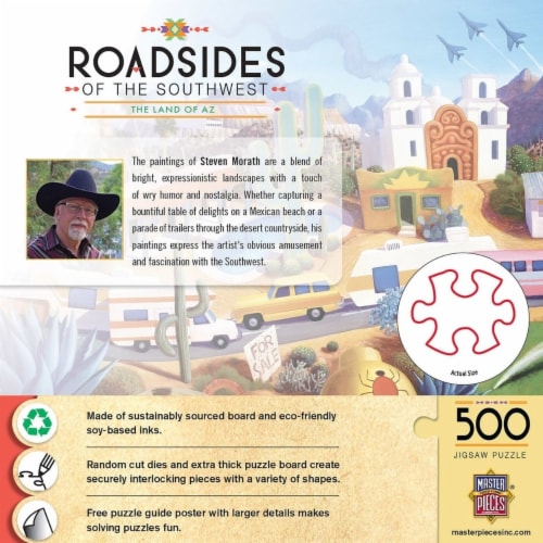 MasterPieces® Roadsides of the Southwest The Land of AZ Jigsaw Puzzle Perspective: top