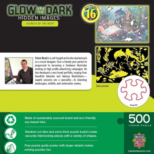 MasterPieces® Glow in the Dark Hidden Images™ Secrets of the Deep Jigsaw Puzzle Perspective: top