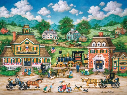 MasterPieces® Heartland™ Collection Libertyville Depot Puzzle Perspective: top