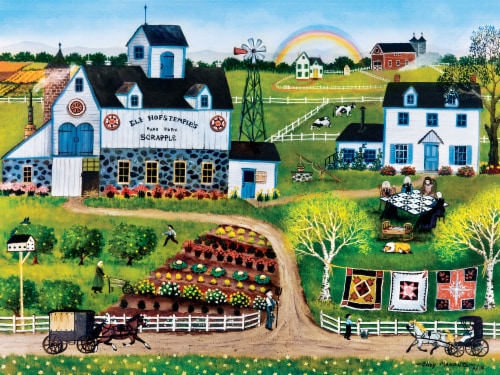 MasterPieces® Homegrown Puzzles Collection  Amish Frolic Piece Jigsaw Puzzle Perspective: top