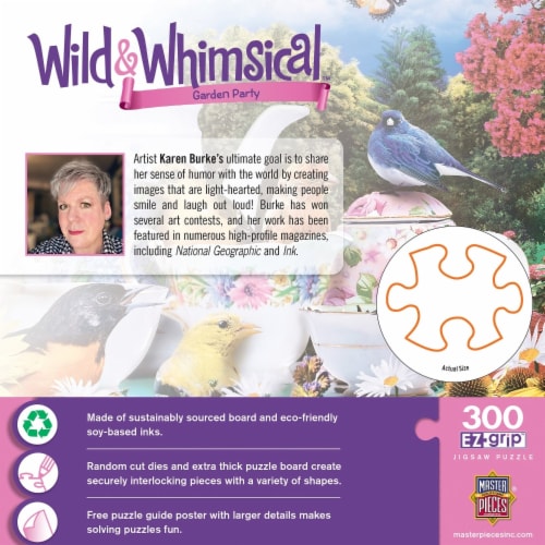 MasterPieces® Wild & Whimsical™ Garden Party EZ Grip™ Puzzle Perspective: top