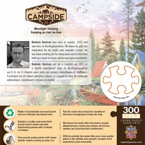 MasterPieces® 300 Piece EZ Grip Jigsaw Puzzle - Moonlight Camping Perspective: top
