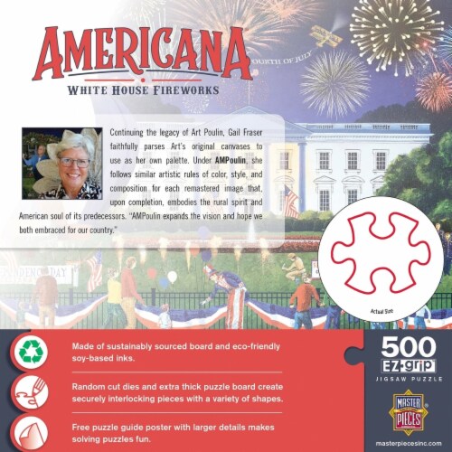 MasterPieces® Americana™ White House Fireworks EZ Grip™ Jigsaw Puzzle Perspective: top