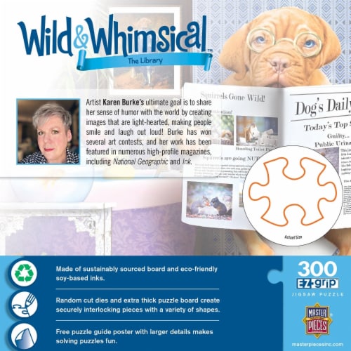 MasterPieces™ Wild & Whimsical™ The Library EZ Grip™ Puzzle Perspective: top