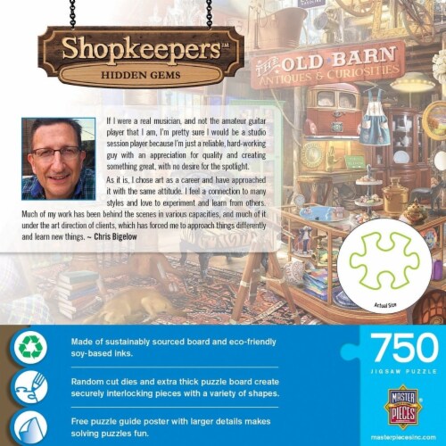 Masterpieces® Shopkeepers™ Hidden Gems Jigsaw Puzzle Perspective: top
