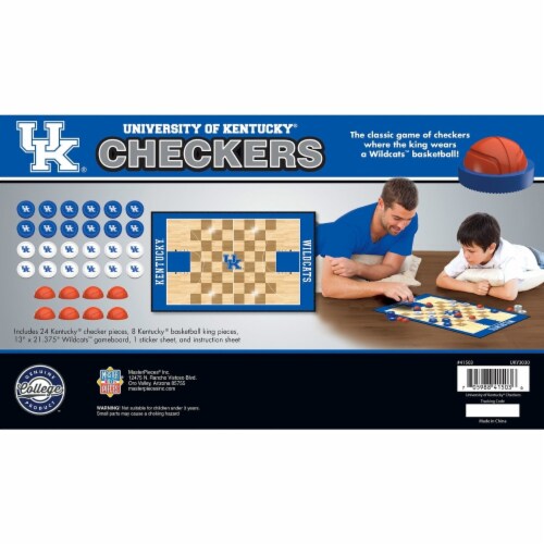 Classic Impressions Univeristy of Kentucky® Basketball Checkers Game Set Perspective: top