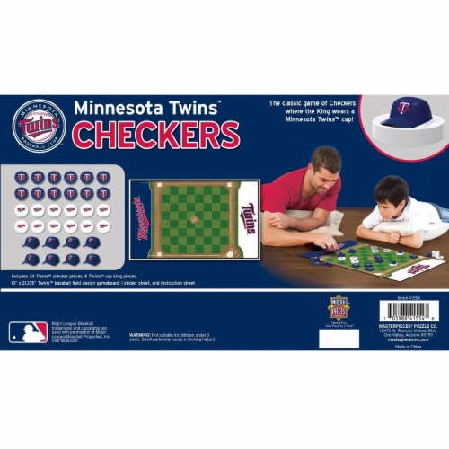 MasterPieces Officially licensed MLB Minnesota Twins Checkers Board