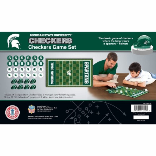 Michigan State University™ Checkers Game Set Perspective: top