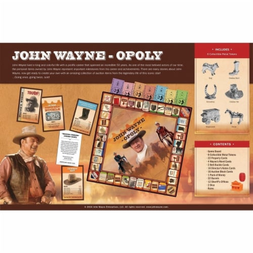 MasterPieces Collectors Edition Set John Wayne Opoly Perspective: top