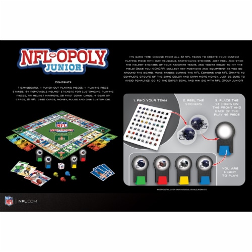 MasterPieces NFL-Opoly Junior Board Game Perspective: top