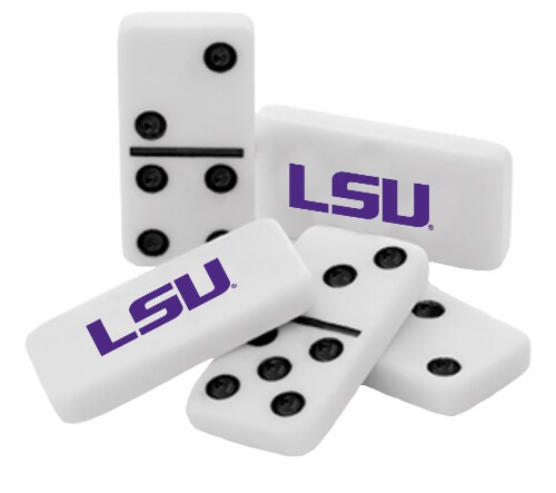 Classic Impressions NCAA Louisiana State Double Six Dominoes Perspective: top