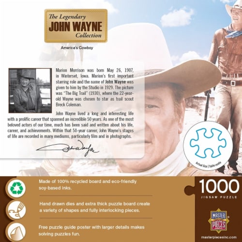 MasterPieces John Wayne Collection America's Cowboy Puzzle Perspective: top