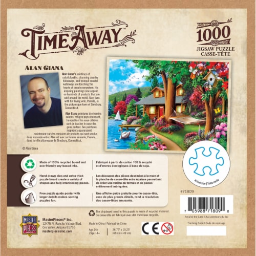 Master Pieces Around the Lake Jigsaw Puzzle Perspective: top