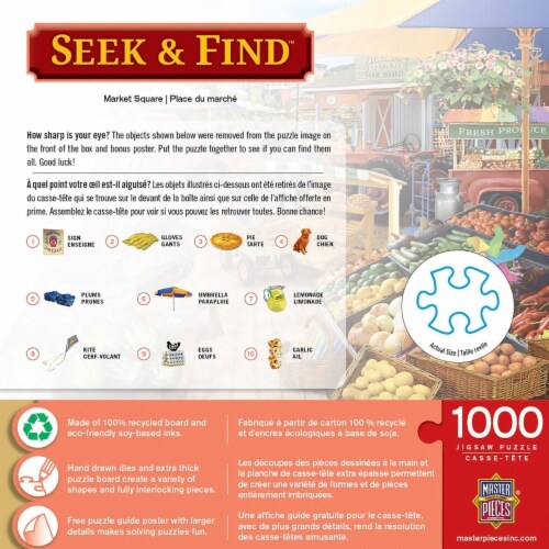 MasterPieces® Seek & Find™ Market Square Jigsaw Puzzle Perspective: top