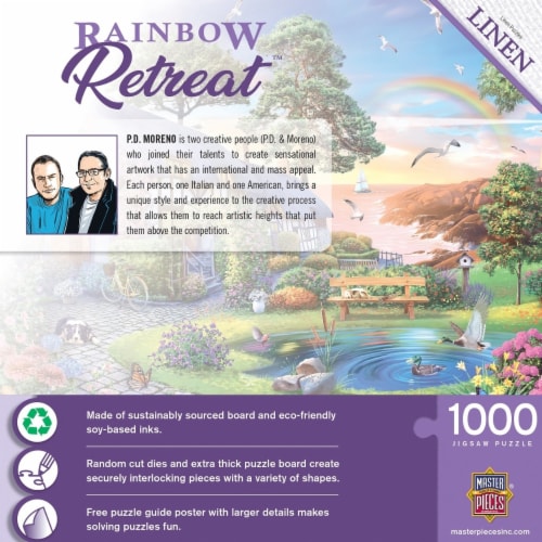 Masterpieces Tranquility - Rainbow 1000 Piece Jigsaw Puzzle Perspective: top
