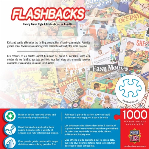 MasterPieces® Flashbacks™ Family Game Night Jigsaw Puzzle Perspective: top
