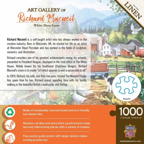 Masterpieces® Art Gallery of Richard Macneil White Dove Farm Puzzle Perspective: top