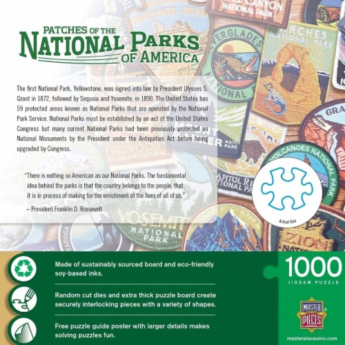 Master Pieces® National Parks Patches Puzzle Perspective: top