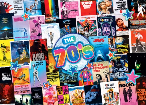 MasterPieces® Blockbuster Movies™ The 70's Jigsaw Puzzle Perspective: top