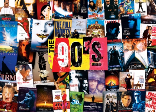 MasterPieces® Blockbuster Movies™ The 90's Jigsaw Puzzle Perspective: top