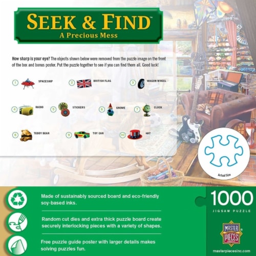 MasterPieces® Seek & Find™ A Precious Mess Jigsaw Puzzle Perspective: top