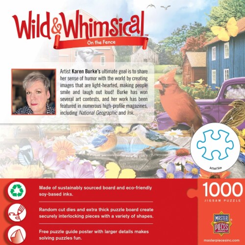 MasterPieces Wild & Whimsical™ On the Fence EZ Grip™ Puzzle Perspective: top