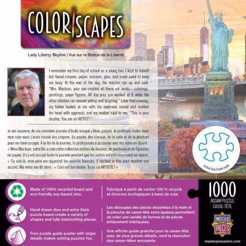 MasterPieces® Colorscapes™ Lady Liberty Skyline Puzzle Perspective: top