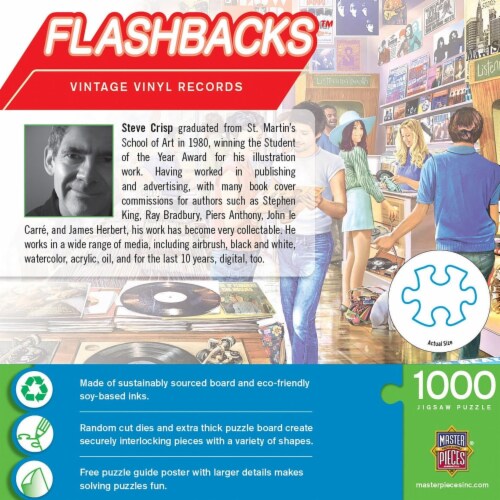 MasterPieces® Flashbacks™ Vintage Vinyl Records Puzzle Perspective: top