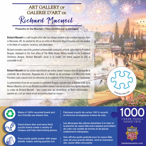 MasterPieces Art Gallery Fireworks on the Mountain Jigsaw Puzzle Perspective: top