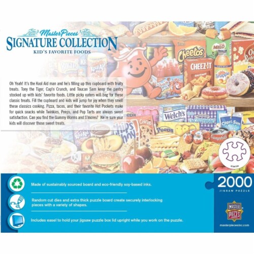 MasterPieces® Signature Collection Kids' Favorite Foods Jigsaw Puzzle Perspective: top