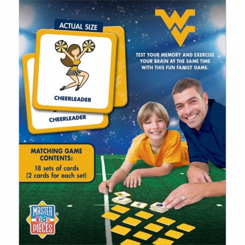 MasterPieces NCAA West Virginia Matching Game Perspective: top