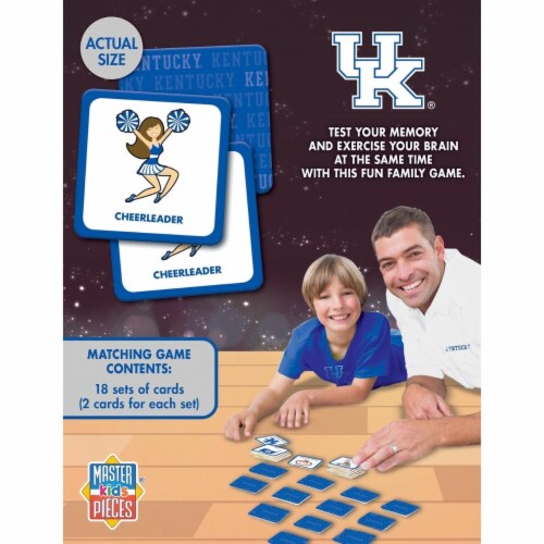 Masterpieces Kentucky Wildcats Matching Game Cards Perspective: top