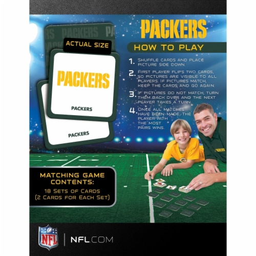 MasterPieces NFL Green Bay Packers Matching Game Perspective: top