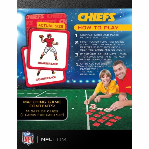 MasterPieces® NFL Kansas City Chiefs Matching Game Perspective: top