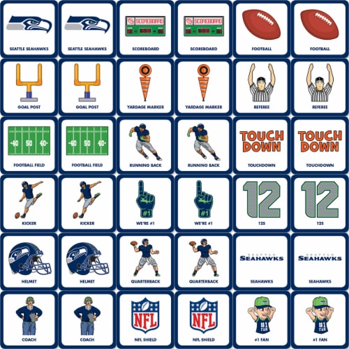 MasterPieces NFL Seattle Seahawks Matching Game Perspective: top